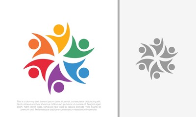 Global Community Logo Icon Elements Template. Community human Logo template vector. Community health care. Abstract Community logo