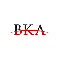 BKA initial overlapping movement swoosh horizon, logo design inspiration company