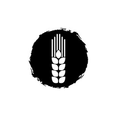 Wheat icon flat illustration for graphic and web design isolated on white background