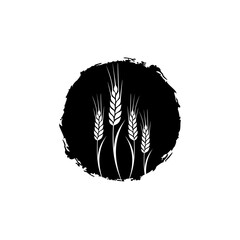 Wheat icon flat illustration for graphic and web design isolated on white background