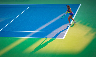Fototapeta na wymiar tennis player on tennis court