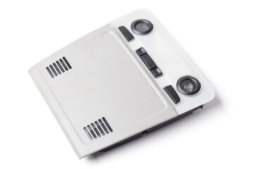 The removed spare part from the car on a white isolated