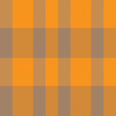 Orange Asymmetric Plaid textured Seamless Pattern