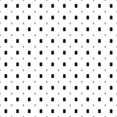 Square seamless background pattern from black jar of jam symbols are different sizes and opacity. The pattern is evenly filled. Vector illustration on white background