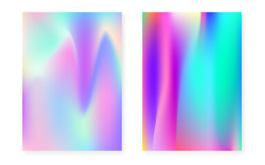 Holographic gradient background set with hologram cover.