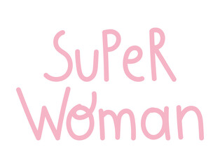 super woman handwriting