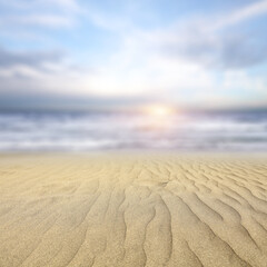 Fototapeta na wymiar Sand background and sea landscape 