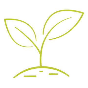 green sprout growing from soil clip art preview