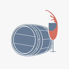 Design of wine drink illustration