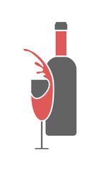 Wine bottle illustration