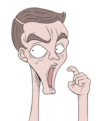 Surprised man expression