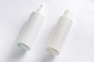 Cosmetics tube branding mock-up on white background, place you design