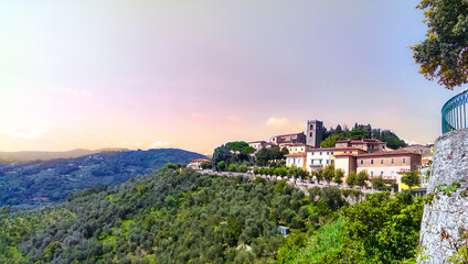 Panorama of Montecatini Alto. Montecatini Terme, Tuscany, Italy