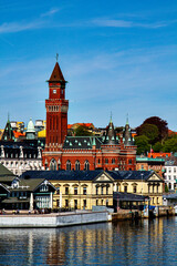 Fototapeta premium Beautiful Helsingor with clear blue sky
