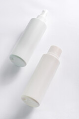 Cosmetics tube branding mock-up on white background, place you design