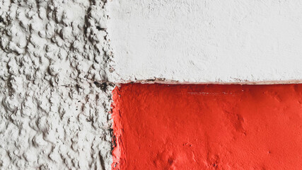 red painted wall