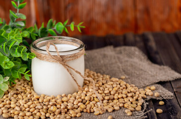 Homemade yogurt from soy milk