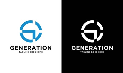 Letter G Modern circle Logo Design Template Element.