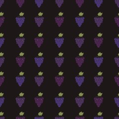 cute pattern with blue grapes
