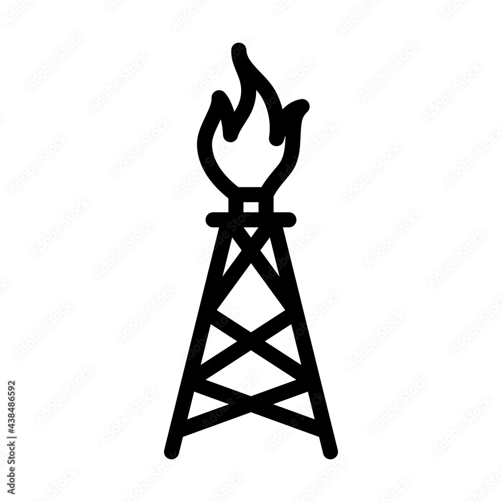 Sticker gas tower icon