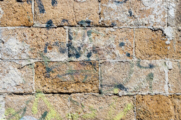 Old and rustic bricks wall background