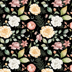 Watercolor floral  pattern 