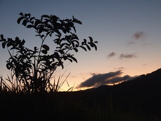 sunset in the mountains