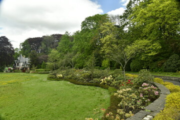 Végétation paysagère luxuriante aux Jardins des Colonies à Laeken