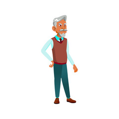 sad hispanic man pensioner in hospital cartoon vector. sad hispanic man pensioner in hospital character. isolated flat cartoon illustration