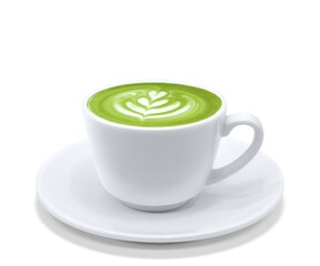 抹茶ラテ 抹茶オレ 飲み物 イラスト リアル ホット 