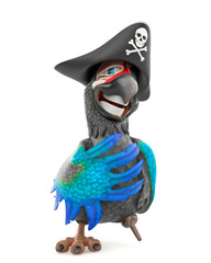 parrot cartoon is so happy