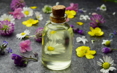 Obraz na płótnie Canvas flower aroma oil bio organic