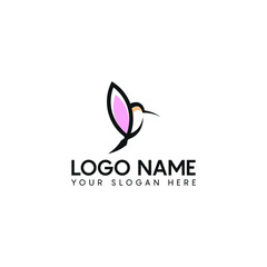 Flying bird animal logo template