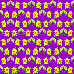 illustration of sunflowers background, flower pattern, texture