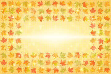 Autumn background with fallen maple leaves. 
