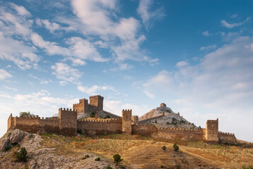 Obraz premium Genoa fortress of the 7th century AD. The city of Sudak. Crimea.