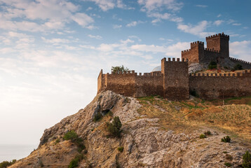 Fototapeta premium Genoa fortress of the 7th century AD. The city of Sudak. Crimea.