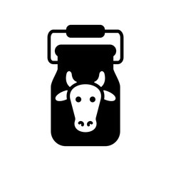 Can container for milk vector flat glyph icon