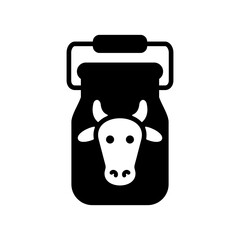 Can container for milk vector flat glyph icon