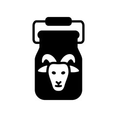 Can container for milk vector flat glyph icon