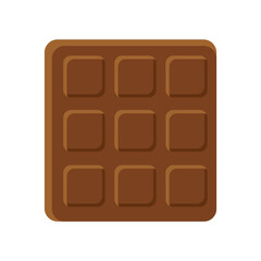 Chocolate icon in cartoon style isolated on white background. Chocolate desserts symbol stock vector illustration.