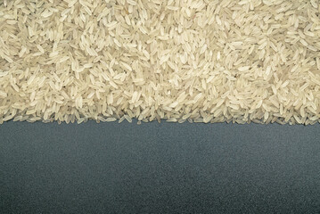 rice grains on a black background close-up
