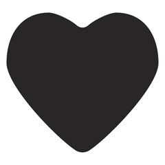 black heart, flat style, simple form, icon, logotype