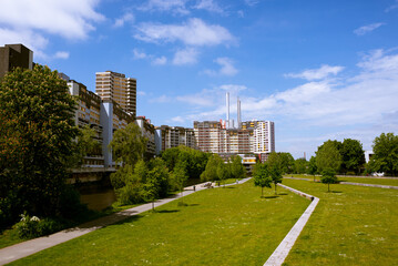 Hannover Ihme Zentrum on sunny day