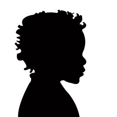 a baby head silhouette vector