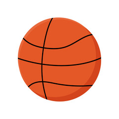 A basketball on a white background for use in web design