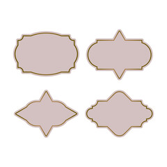 Set of vintage badge template design collection
