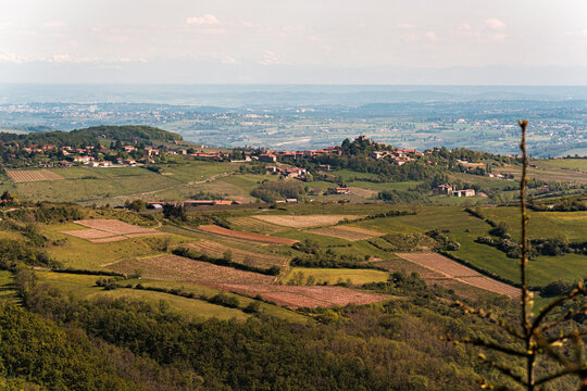 Landscape with Oingt - Lyon France