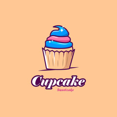 Cake logo template design vector concept