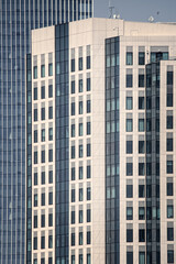 Modern office buldings with straight architecture